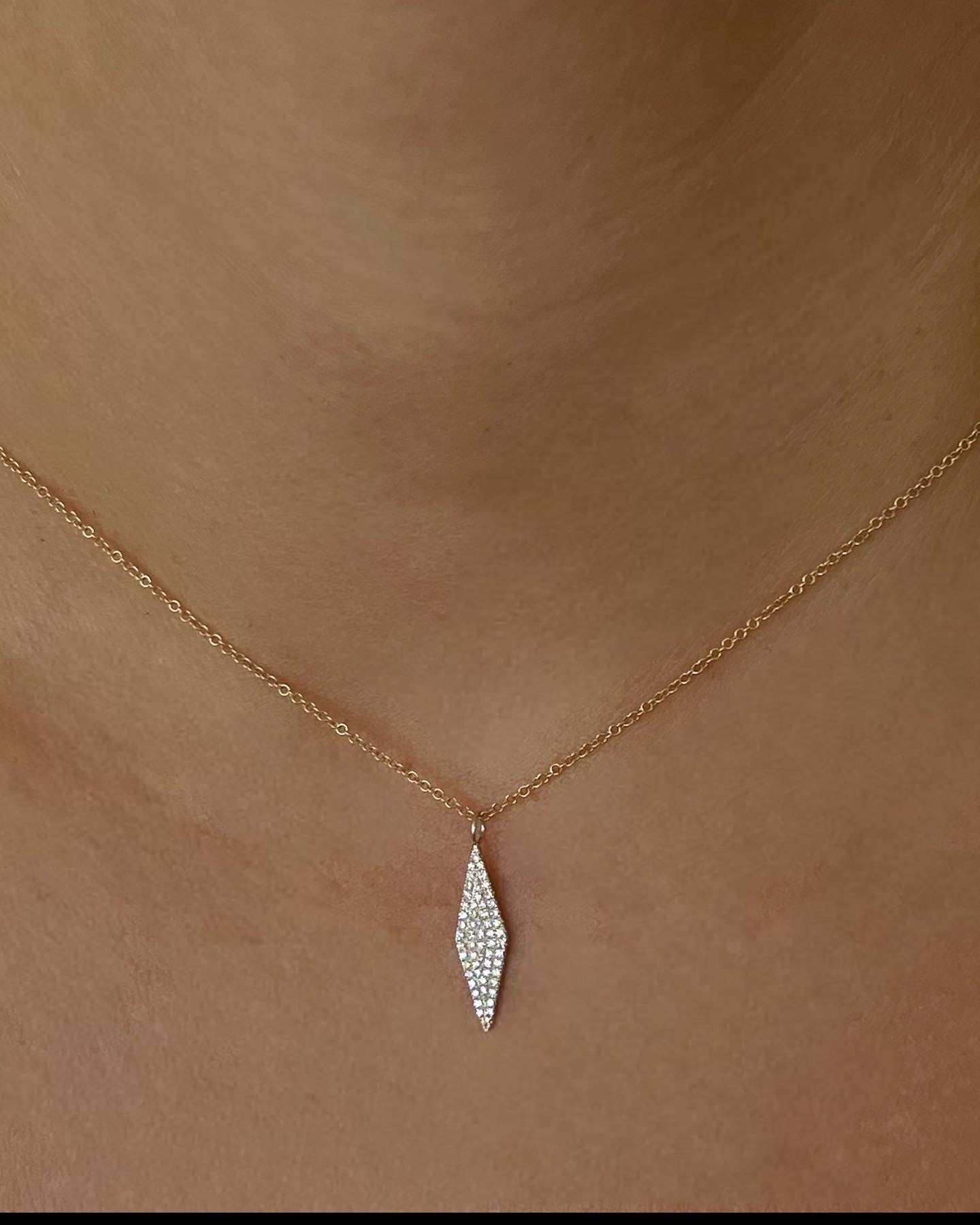 Diamonds in a Diamond Two Tone Gold Necklace