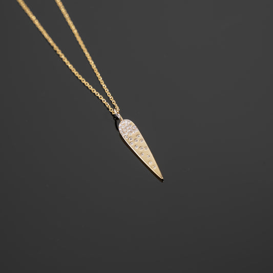 Drop IT! Flush Set Diamonds & Gold Necklace